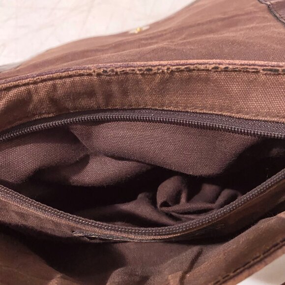 Vintage Etienne Aigner Brown Leather Crossbody Bag Purse Western Boho Preppy - Picture 11 of 12